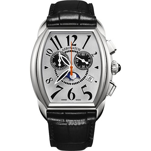 AEROWATCH 藝術酒桶型計時腕錶A84957AA03 