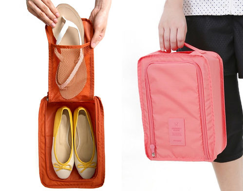 德魯凡鞋子整理袋(2鞋位) 6色可選 無隔板收起後可放進包包裡 鞋盒收納袋