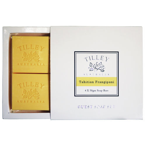Tilley百年特莉大溪地赤素馨香氛植物皂4入禮盒（50gmx4）