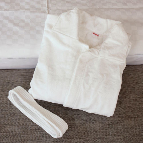 【法式寢飾花季】優雅生活-五星級飯店白色剪絨浴袍(成人)x2件組