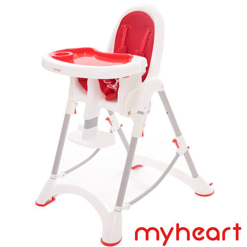【myheart】 折疊式兒童安全餐椅- 蘋果紅