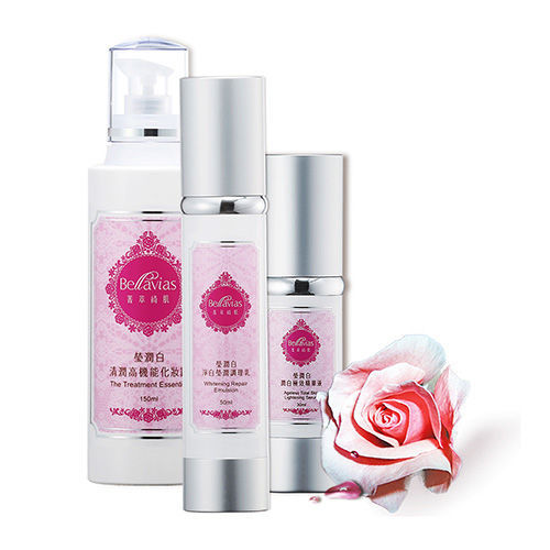 Bellavias菁萃綺肌 瑩潤白系列套組-化妝露150ml+精華液30ml+調理乳50ml