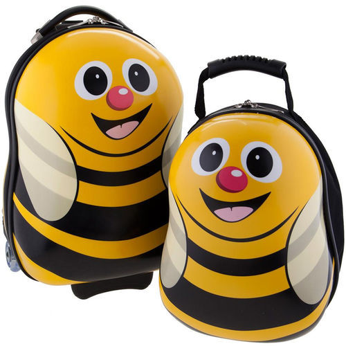 英國cuties and pals蛋型輕硬殼旅行箱＋背包（蜜蜂)