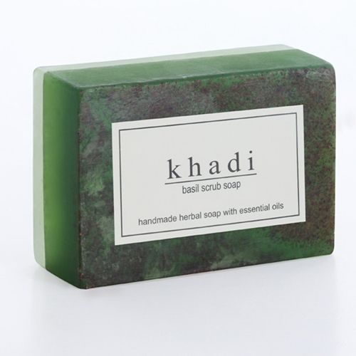 【印度Khadi】草本羅勒去角質手手工精油香皂(6入特惠組)