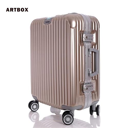 【ARTBOX】以太行者 29吋PC鏡面鋁框行李箱(香檳)