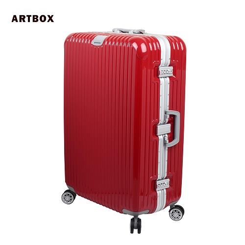 【ARTBOX】以太行者 26吋PC鏡面鋁框行李箱(紅)