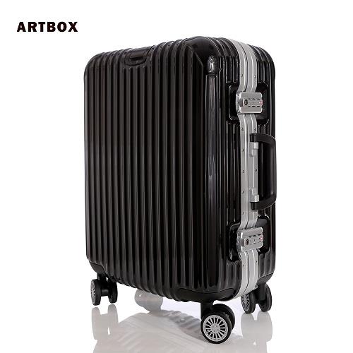 【ARTBOX】以太行者 26吋PC鏡面鋁框行李箱(黑)