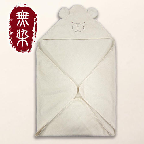 【無染】糖酸丸BABY熊帽子包巾(75x75cm)