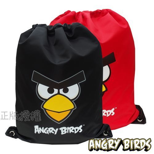 Angry Birds憤怒鳥 俏麗束口後背袋(二色)