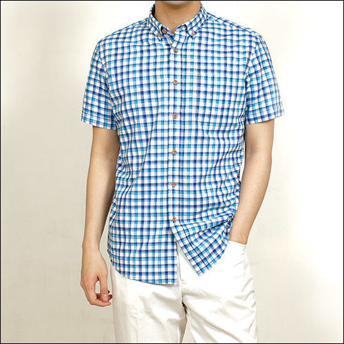 超值2件 [H&G] MINGSHU純棉時尚休閒格紋短袖襯衫組(M-XXXL)