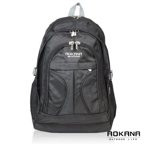 【AOKANA奧卡納】輕量防潑水護脊紓壓機能後背包(黑色68-044)
