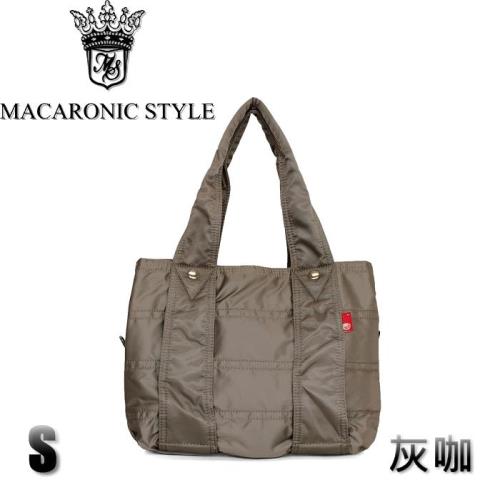 日本品牌 Macaronic Style 2Way 手提 肩側包 2用曼谷包(小)-灰咖