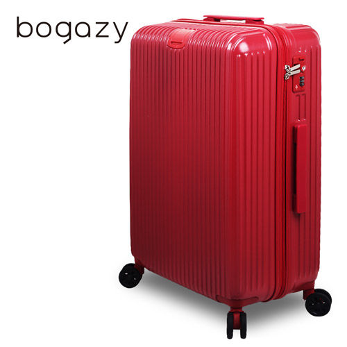 【Bogazy】城市行者 20吋電子抗刮PC旅行箱(紅色)
