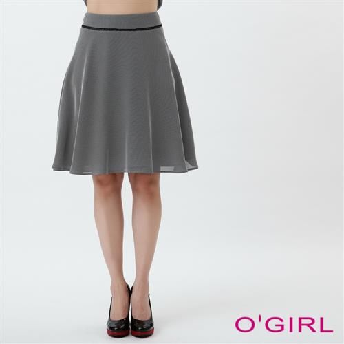 OGIRL細格紋短裙(黑)