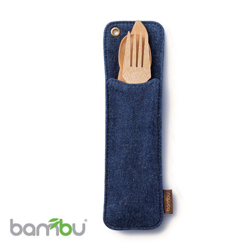 【Bambu】 丹寧攜帶型餐具組 (附刀、叉、匙)