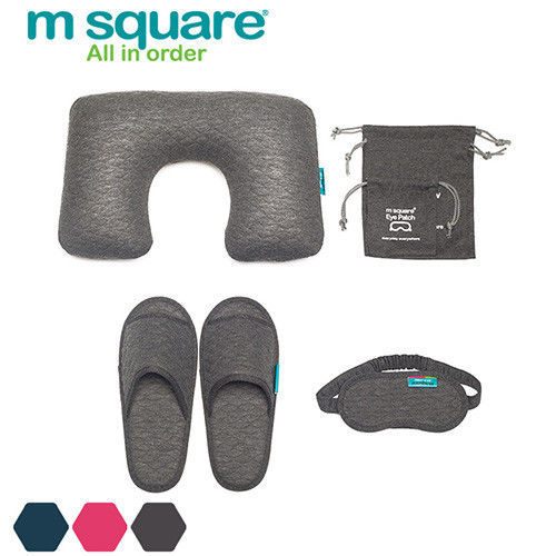 M Square旅行舒適棉三件組_開口拖鞋款
