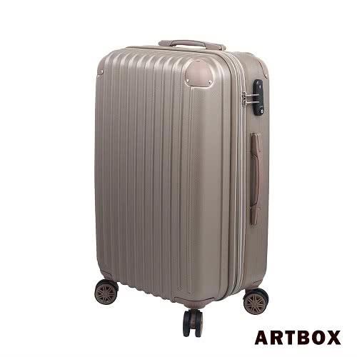 ARTBOX 極致五感 28吋輕量ABS防刮可加大硬殼TSA鎖行李箱一香檳