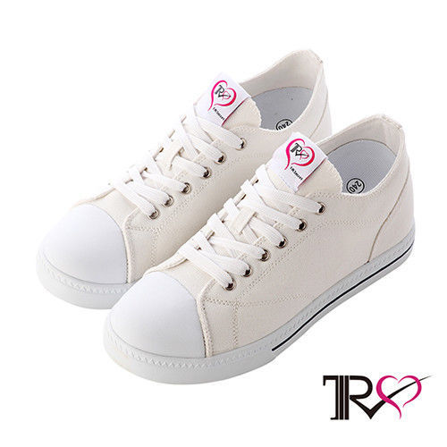 【TRS】增高7cm經典款休閒氣墊帆布鞋(7100-0007白)
