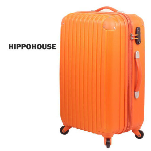 【HIPPOHOUSE】可加大‧24吋超輕量ABS硬殼防刮霧面行李箱(橘)