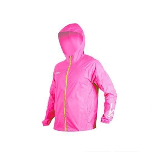 【ASICS】男防風衣外套-慢跑 防潑水 風衣 粉紅綠