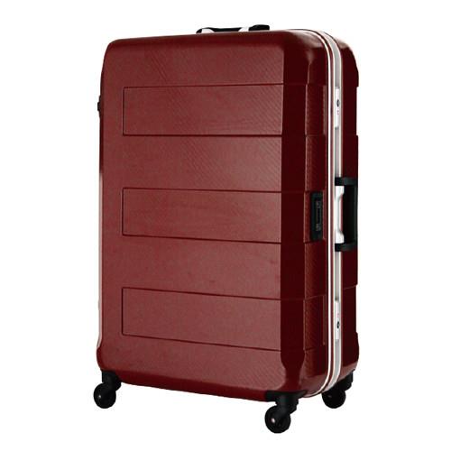 日本 LEGEND WALKER 6021-64-26吋 電子秤鋁框輕量行李箱 銀紅色