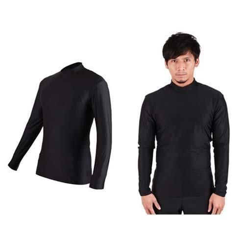 【INSTAR】男高領長袖緊身衣內衣--台灣製 T恤 中華隊亞運指定 保暖纖絨 黑