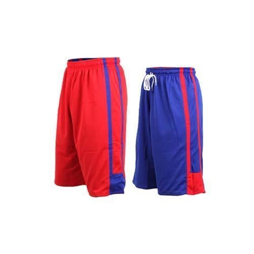 【INSTAR】男女雙面穿籃球褲-運動短褲 台灣製 寶藍紅