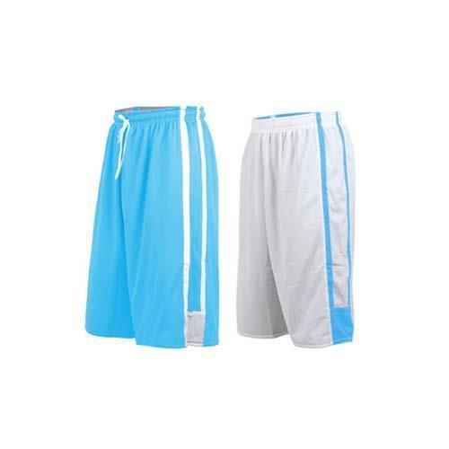 【INSTAR】男女雙面穿籃球褲-運動短褲 台灣製 北卡藍白