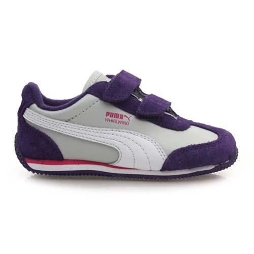 【PUMA】WHIRLWIND L V KIDS 女童鞋-休閒鞋 復古 兒童 紫白