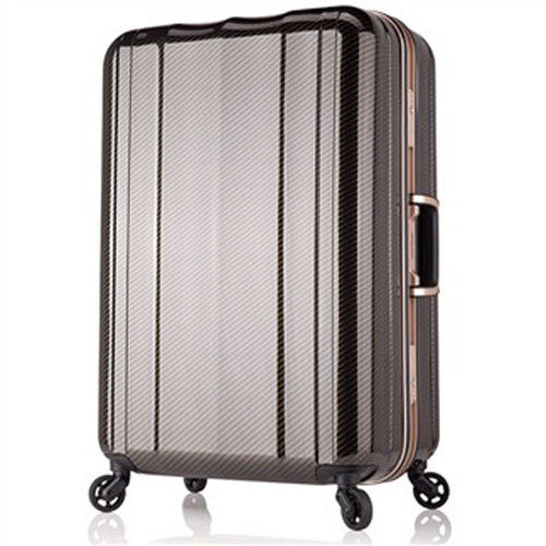 日本 LEGEND WALKER 6702-58-24吋 鋁框超輕量行李箱 碳纖黑