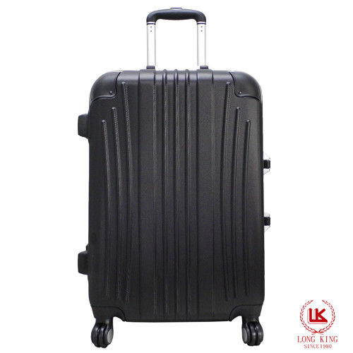 【LONG KING】24吋ABS鋁合金框海關鎖行李箱( LK-8005N/24-黑)