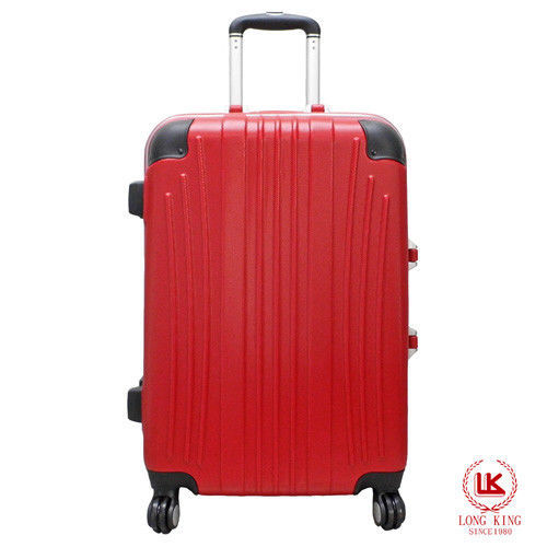 【LONG KING】24吋ABS鋁合金框海關鎖行李箱( LK-8005N/24-紅)
