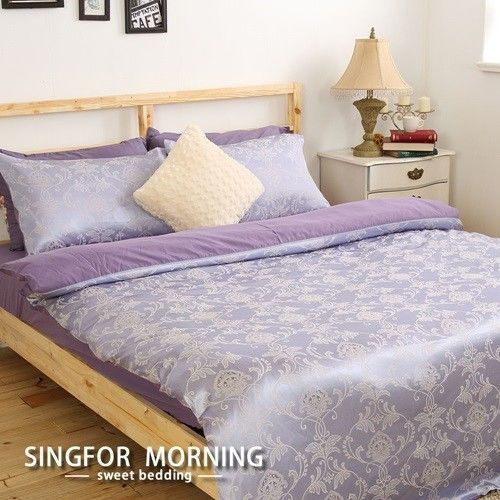 幸福晨光《皇家香韻》木漿纖維柔緞被套床包組-雙人加大