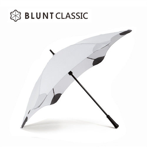 【紐西蘭BLUNT 保蘭特】抗強風防反轉抗UV時尚雨傘(直傘大號Blunt Classic+ 經典灰)