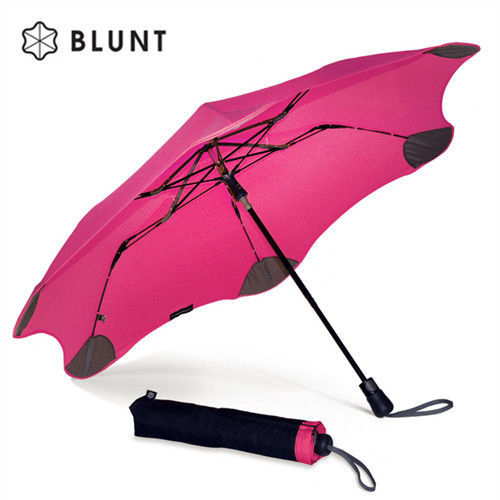 【紐西蘭BLUNT 保蘭特】抗強風防反傘抗UV時尚雨傘(折傘 XS_Metro 艷桃紅)