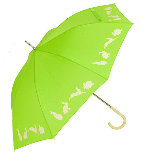 【雨傘詩人Poet of Umbrella】動物剪影直傘-Hopping Green 兔子-直傘