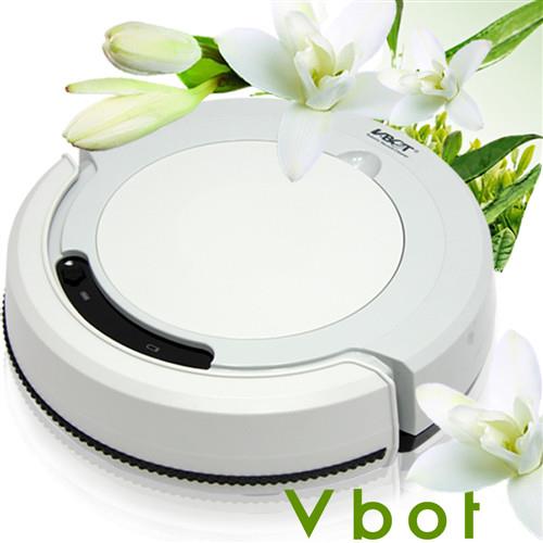 Vbot 智慧型茉莉綠茶香氛掃地機器人(掃+擦+吸)公主機(淺灰)