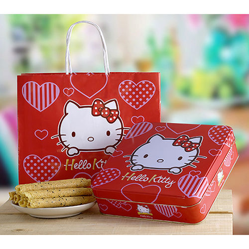 【Hello Kitty】芝麻蛋捲禮盒-幸福版