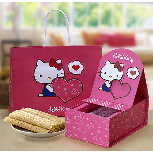 【Hello Kitty】 芝麻蛋捲禮盒-相片版