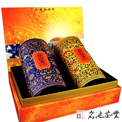 【名池茶業】阿里山手採高山茶葉禮盒(釉色茶苑款/150克x2)