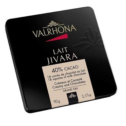 VALRHONA 40%Jivara吉瓦納牛奶巧克力18片鐵盒-行動