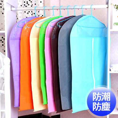【買達人】彩色透明無紡布西裝襯衫衣物收納防塵套(12入)