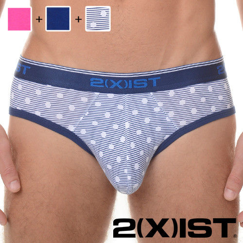 2(X)IST 基本彈性 Stretch三件組 低腰三角褲(桃藍白)