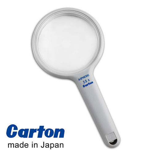 【日本Carton】2.5x/90mm 日本製非球面手持型放大鏡 #アシスト2734