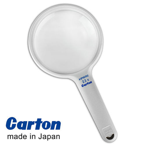 【日本Carton】2.3x/100mm 日本製非球面手持型放大鏡 #アシスト2735