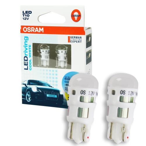 OSRAM 汽車LED燈 T10 W5W 6000K(2入)公司貨
