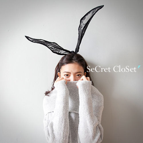 【秘密衣櫥】 網狀蕾絲兔耳朵髮箍
