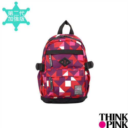 THINK PINK - 義大利品牌 幻彩系列 第二代加強版 童包/迷你後背包 - 菱角紅