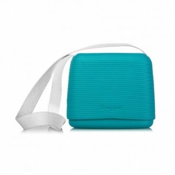 【O Bag】義大利品牌-O Pocket 帆布背帶組(白) - 水波藍