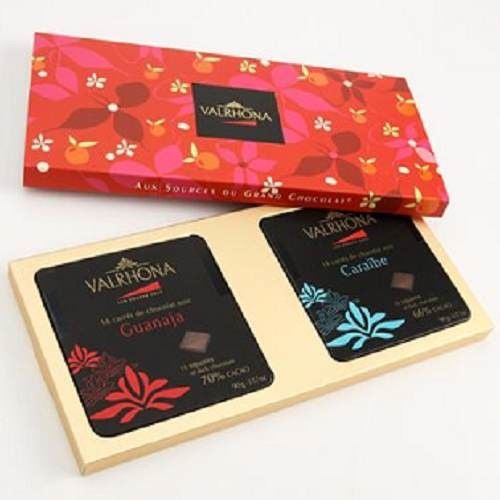 VALRHONA 頂級產地巧克力雙鐵盒禮盒組70%+40%-行動